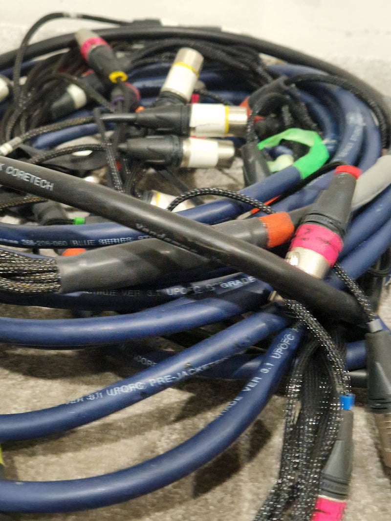 Van Damme Audio Multicore Loom Cable 8-Way Neutrik XLR -M To XLR -F Blue 15ft – Multicore Cable - Good - Image 17