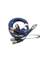 Pro-Signal 25 Pin D Sub Male To 8x XLR Female Multicore Snake Audio Loom, 2m Blue – Snake Cable - Good - Image 1