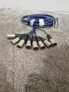 Pro-Signal 25 Pin D Sub Male To 8x XLR Female Multicore Snake Audio Loom, 2m Blue – Snake Cable - Good - Photo 14