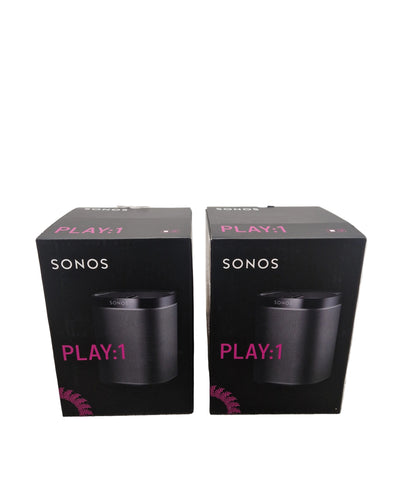 Sonos One - Smart Speakers - Pair - Black - Excellent w/ Original Box