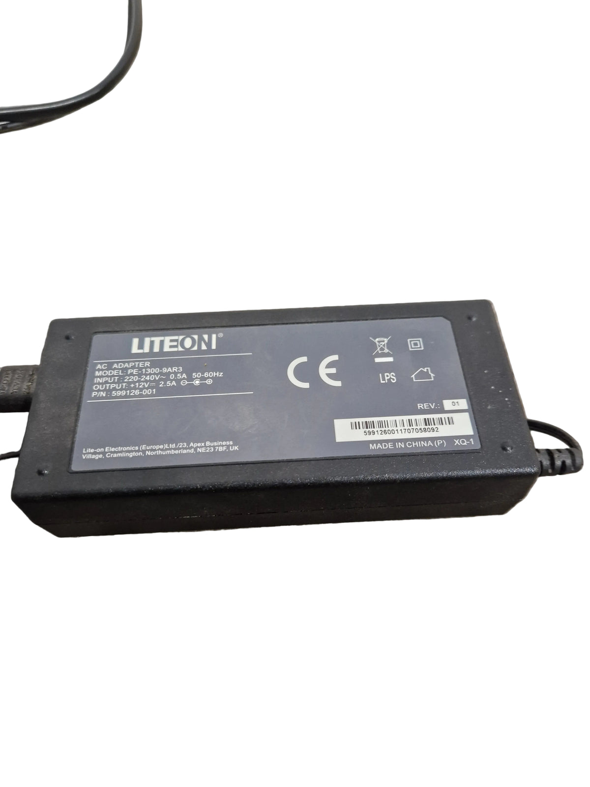 Genuine Liteon PE-1300-9AR5 AC Power Supply Adapter Black 2.5A 12V UK Plug – Power adapter - Excellent