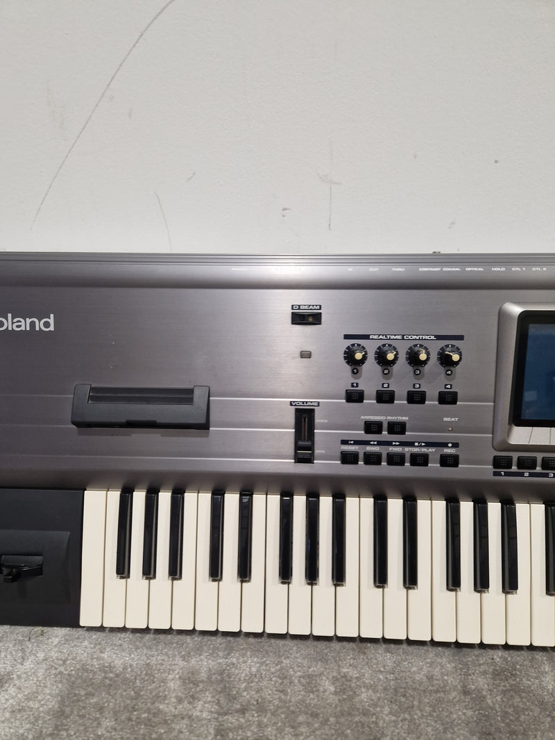 Roland Fantom - Workstation Keyboard - Silver/Black - Good w/ Soft Case, Power Cable - Image 5