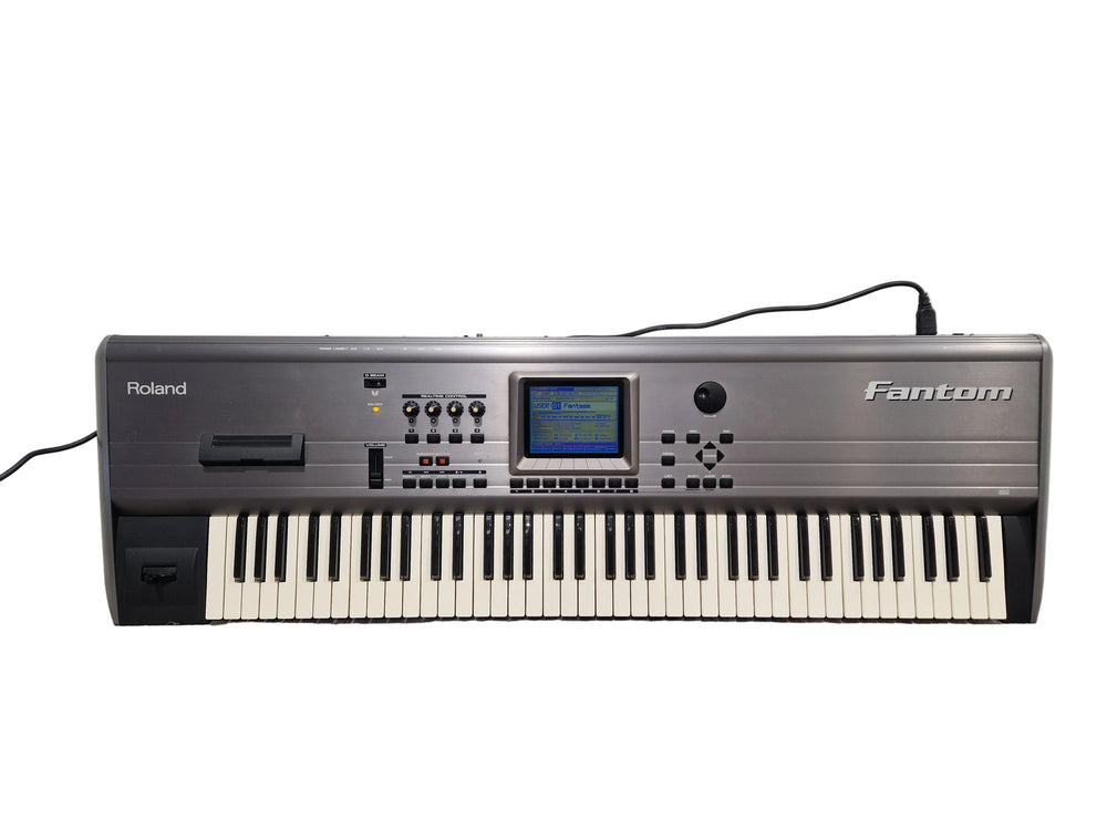 Roland Fantom - Workstation Keyboard - Silver/Black - Good w/ Soft Case, Power Cable