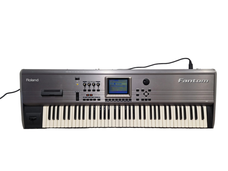 Roland Fantom - Workstation Keyboard - Silver/Black - Good w/ Soft Case, Power Cable - Image 1