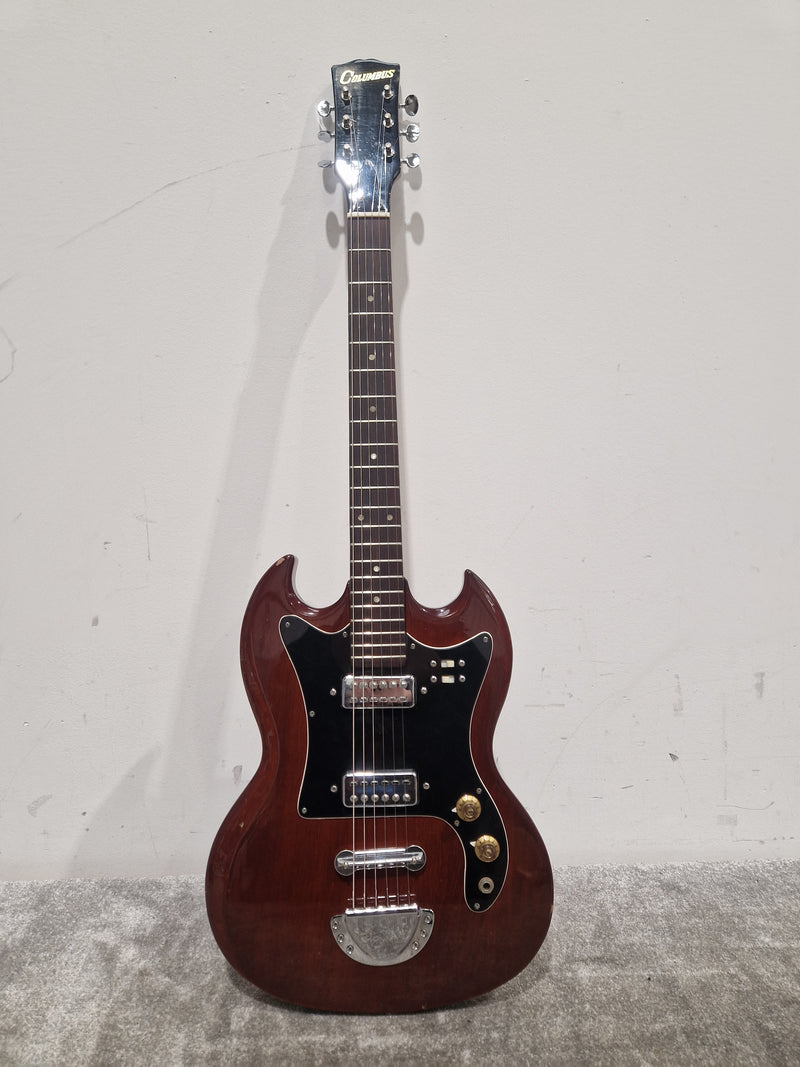 Columbus SG Electric Guitar - Red Electric Guitar - Well-Preserved - Good - Image 2