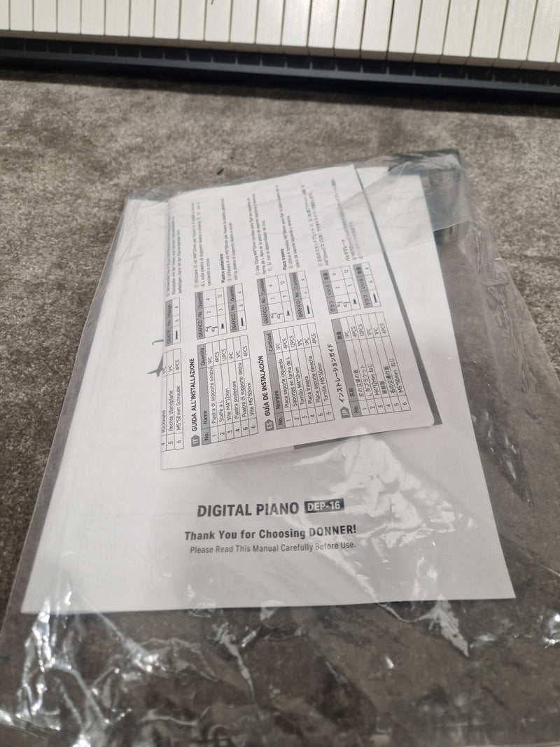 Donner DEP-16 - Digital Piano - 88 Key - Black - Excellent w/ Power Supply, Original Box & Manuals - Image 11