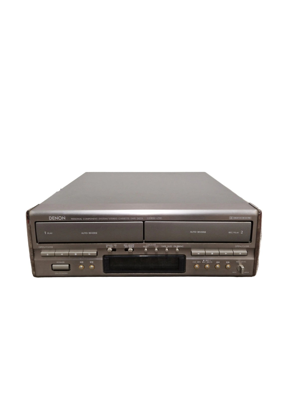 Denon UDRW-250 - Stereo Cassette Tape Deck - Silver - Fair