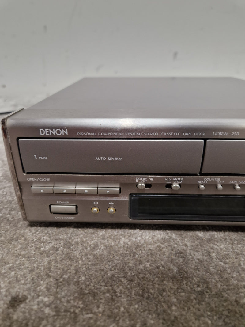 Denon UDRW-250 - Stereo Cassette Tape Deck - Silver - Fair - Image 5