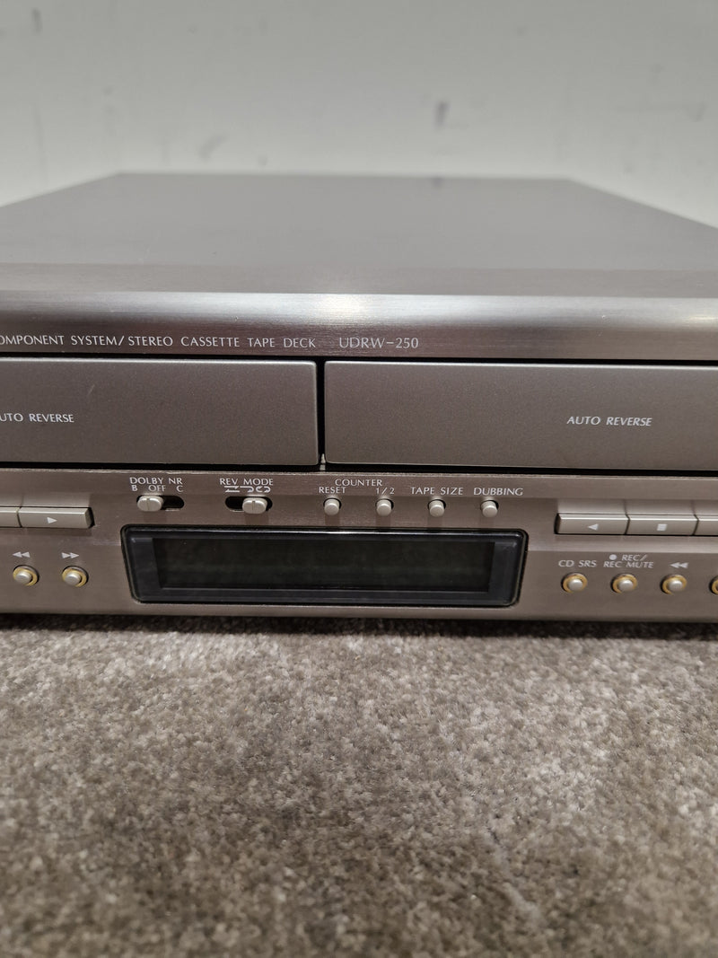 Denon UDRW-250 - Stereo Cassette Tape Deck - Silver - Fair - Image 6