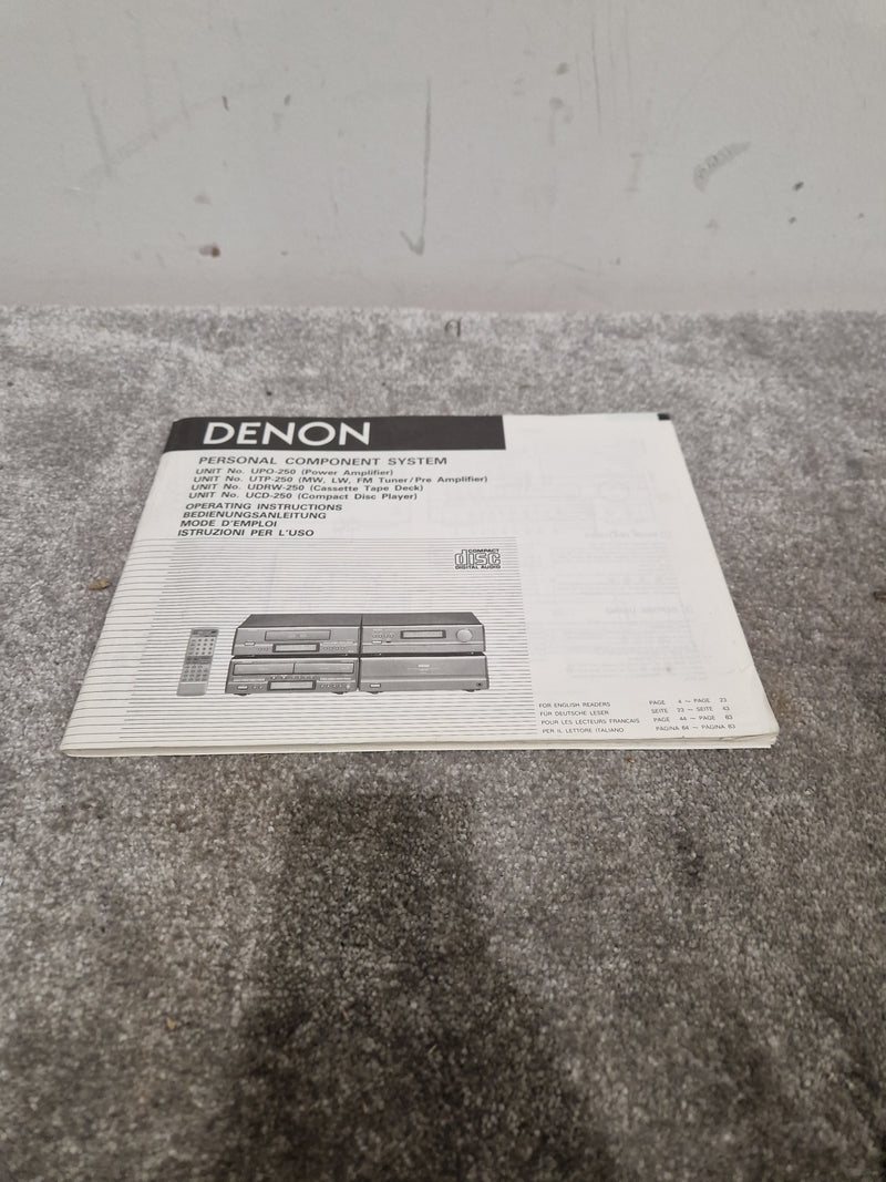 Denon UDRW-250 - Stereo Cassette Tape Deck - Silver - Fair - Image 11