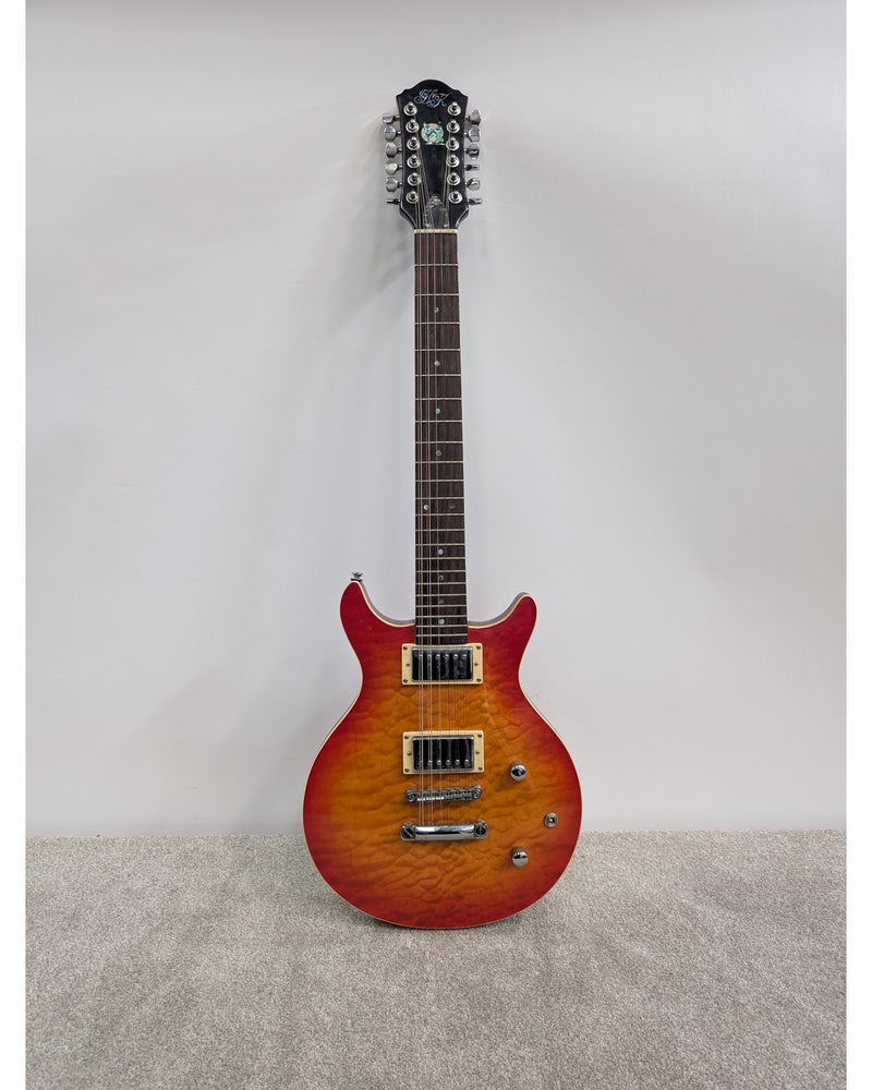 Wolf KT12 - Electric Guitar - Cherry - Very Good w/ Soft Case - image 5