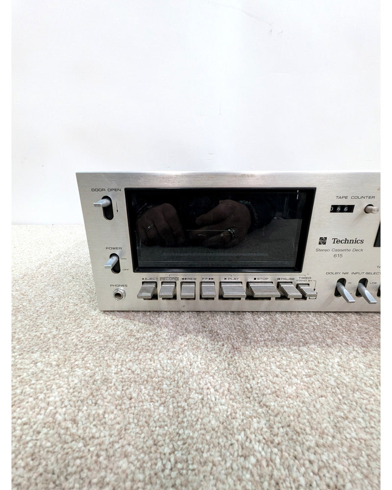 Technics RS-615US - Cassette Deck - Silver/Wood - Fair w/ Original Box & Manuals - image 5
