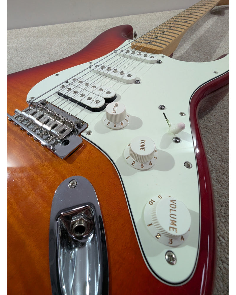 Fender Standard Stratocaster HSS Plus Top - Electric Guitar - Cherry Sunburst - Excellent w/ Hard Case - image 11