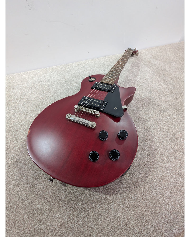 Epiphone Les Paul Studio - Electric Guitar - Satin Cherry Red - Good w/ Hard Case & Manuals - image 11