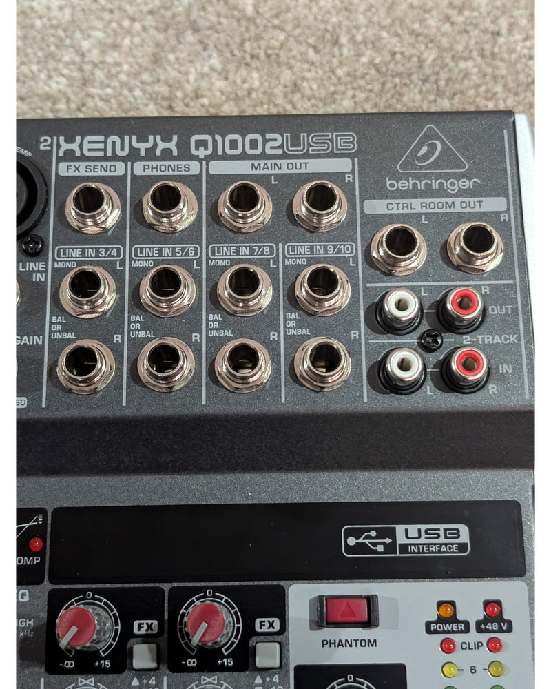 Behringer Xenyx Q1002USB - Mixer - Black/Silver - Very Good w/ Power Supply & Manuals - image 5