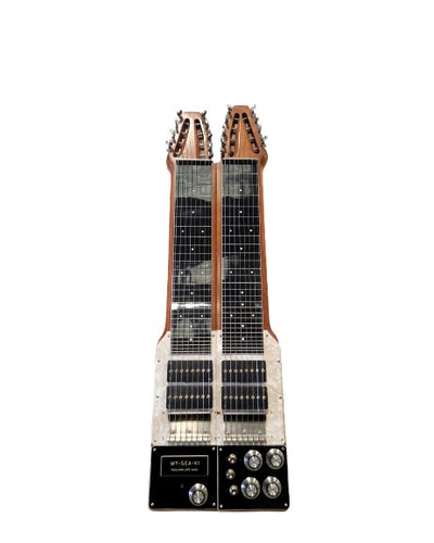 WY-SEA-KI Double Twin Neck Lap Steel Guitar 1960S - Dual Neck Design - Excellent w/ Hard Case