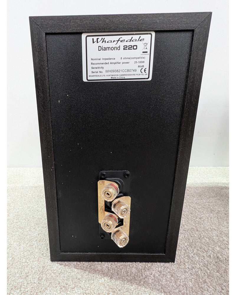 Wharfedale Diamond 220 - Hi-Fi Speakers - Black Woodgrain - Excellent - image 7