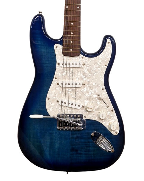 Vintage V6 - Electric Guitar - Blue - Excellent w/ Soft Case - image 1