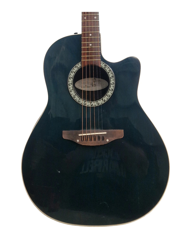Ovation Standard Balladeer - Acoustic Guitar - Black - Excellent w/ Hard Case - image 1