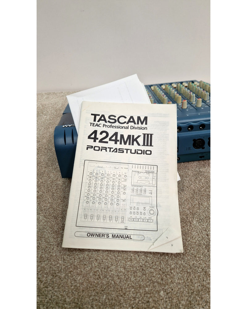 Tascam 424MkIII - Recorder - Blue - Very Good w/ Power Supply & Manuals - image 2