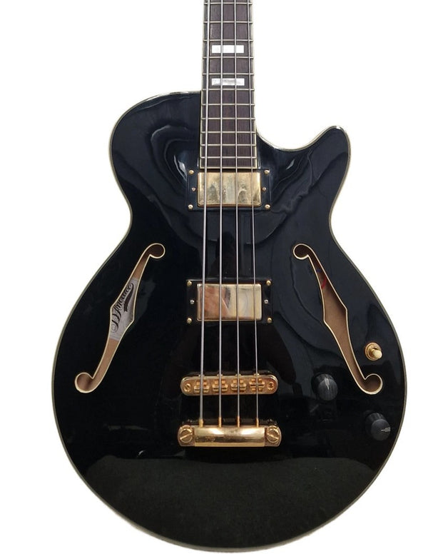 D'Angelico Excel - Bass Guitar - Black - Very Good w/ Hard Case