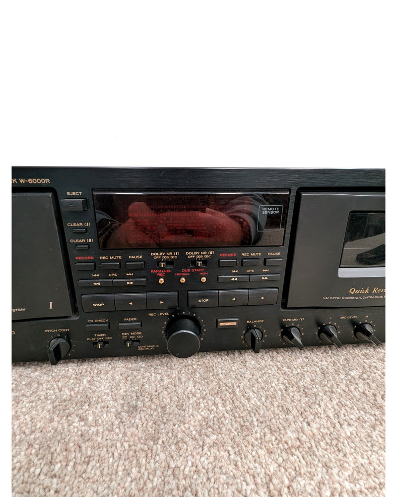 TEAC W-6000R - Cassette Deck - Black - Very Good w/ Remote Controller - image 5