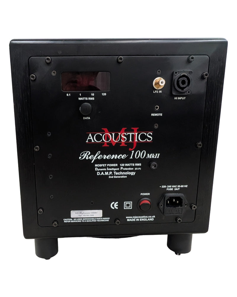 MJ Acoustics Reference 100 MkII - Subwoofer - Black Woodgrain - Very Good - image 1