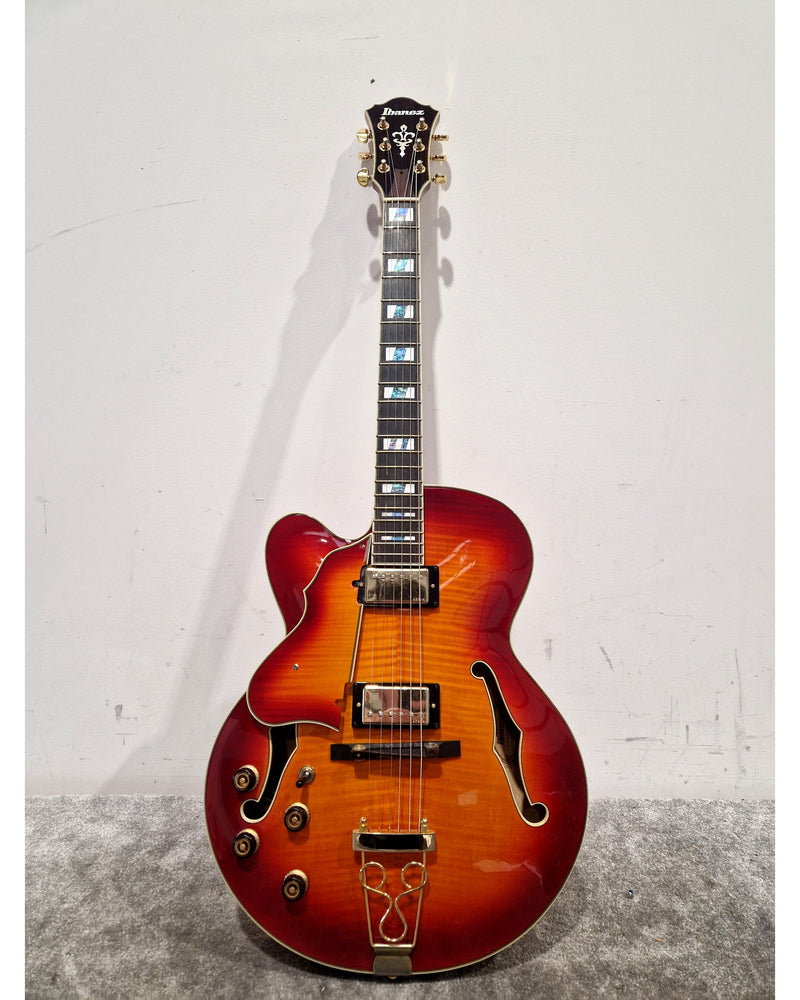 Ibanez AF155-AWB - Electric Guitar - Left-Handed - Sunburst - Excellent w/ Hard Case - Image 2