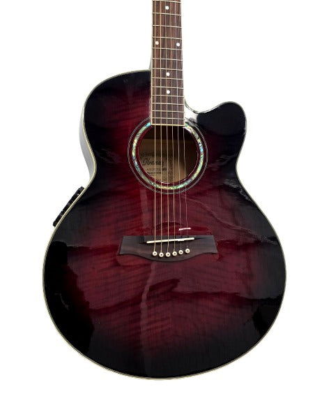 Ibanez AEL20E-TCS - Acoustic Guitar - Transparent Cherry Sunburst - Fair w/ Soft Case - image 1