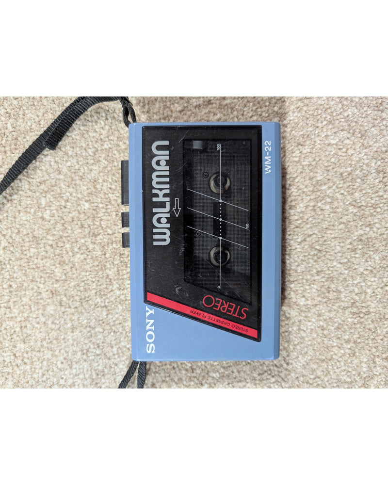 Sony WM-22 - Cassette Deck - Blue - Fair - image 3