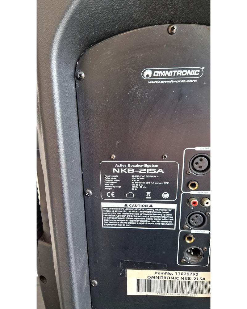 Omnitronic NKB-215A - Single PA Speaker - 2-Way System - Spares or Repair - Image 14