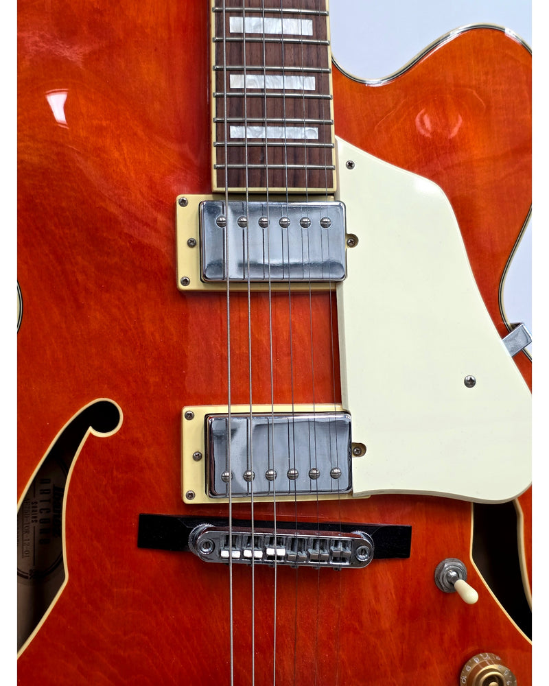 Ibanez AF75D-TOR-12-01 - Electric Guitar - Transparent Orange - Very Good w/ Hard Case - image 4