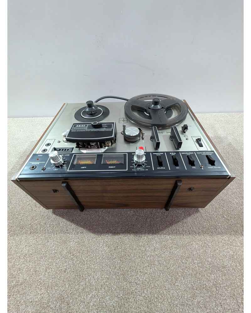Akai 4000DS - Reel to Reel Tape Player - Silver/Black/Wood - Good w/ Manuals - image 5