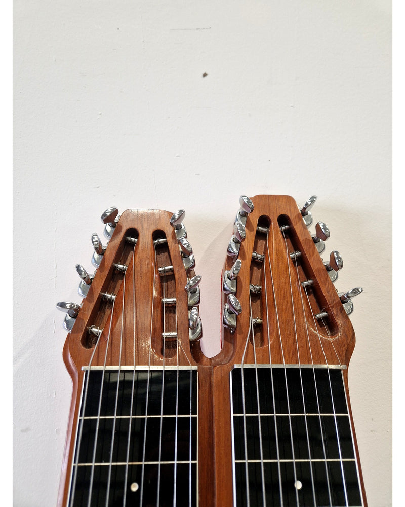 WY-SEA-KI Double Twin Neck Lap Steel Guitar 1960S - Dual Neck Design - Excellent w/ Hard Case - Image 3