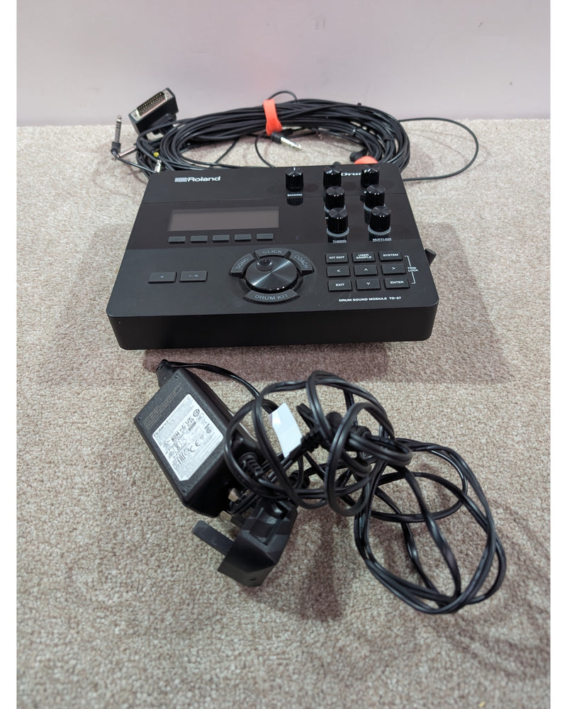 Roland TD-27 - Electronic Drum - Black - Very Good w/ Cables & Power Supply - image 13
