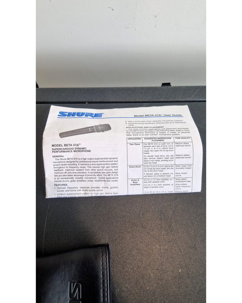 Shure SM57 Beta - Microphone - Good w/ Soft Case - Image 7
