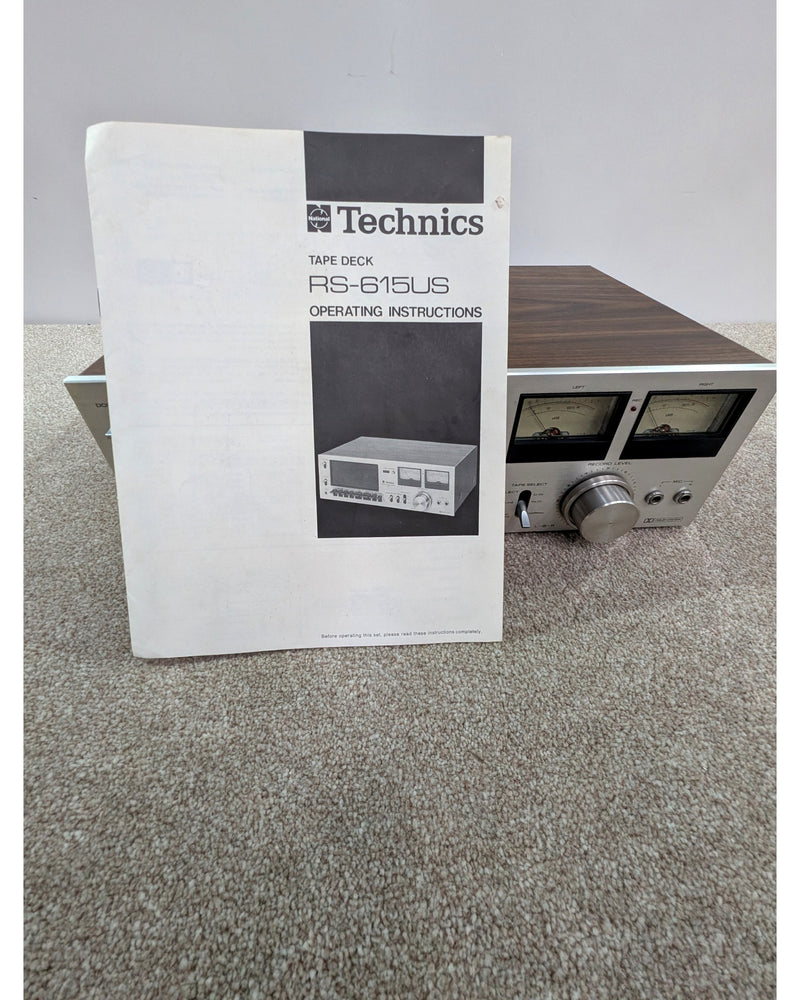 Technics RS-615US - Cassette Deck - Silver/Wood - Fair w/ Original Box & Manuals - image 8