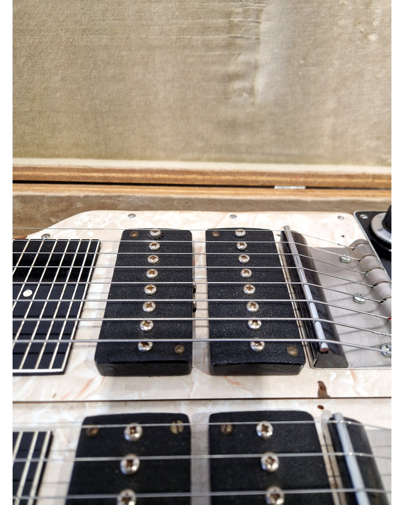 WY-SEA-KI Double Twin Neck Lap Steel Guitar 1960S - Dual Neck Design - Excellent w/ Hard Case - Image 11