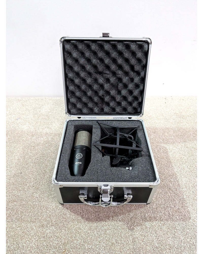 AKG P220 - Condenser Microphone - Black/Silver - Very Good w/ Hard Case & Shock Mount - image 8
