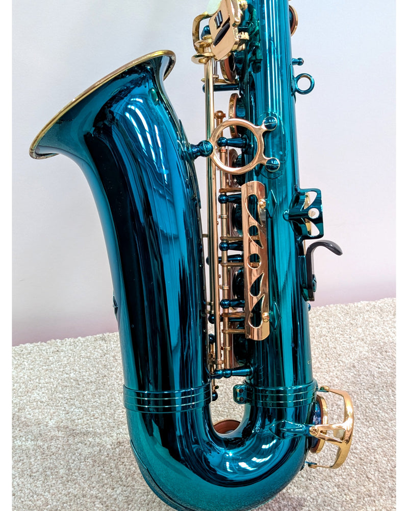 Elkhart 300 Series - Saxophone - Teal/Gold - Very Good - image 3