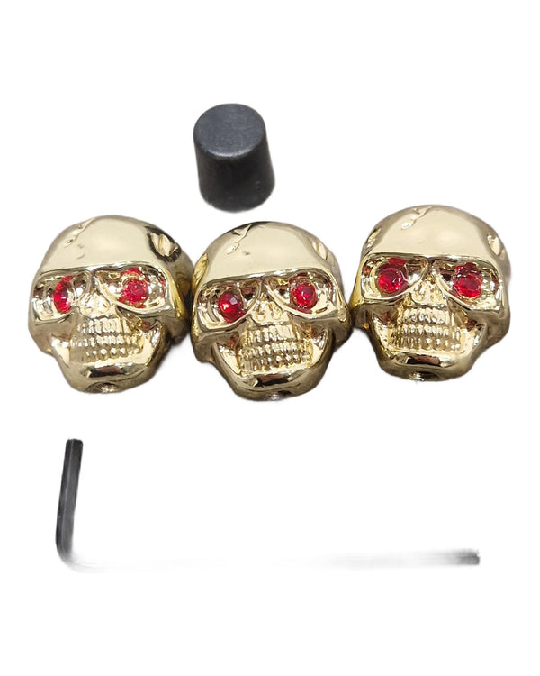 3 Pcs Metal Guitar Volume Tone Control Knobs - Gold - Control Knob - Excellent