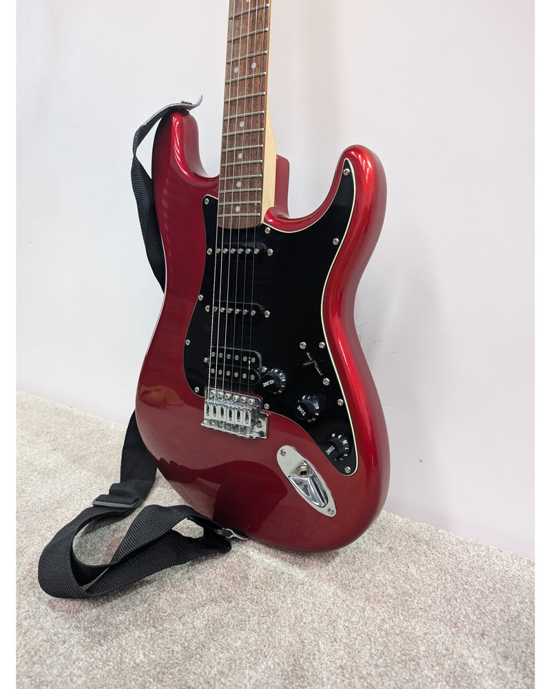 Squier Squier Affinity Series HSS Stratocaster - Electric Guitar - Red - Excellent w/ Soft Case - image 5