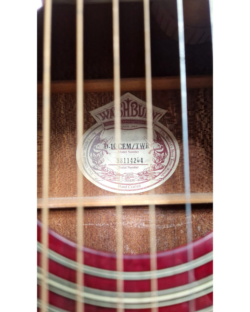 Washburn D-10 CEM/TWR - Excellent w/ strap - image 4