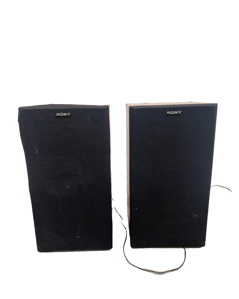 Sony SSE-20 Speakers Brown Pair Speakers - Vintage Design - Fair - Image 1