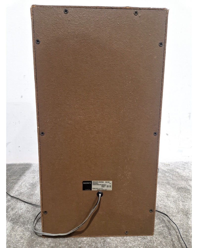 Sony SSE-20 Speakers Brown Pair Speakers - Vintage Design - Fair - Image 3