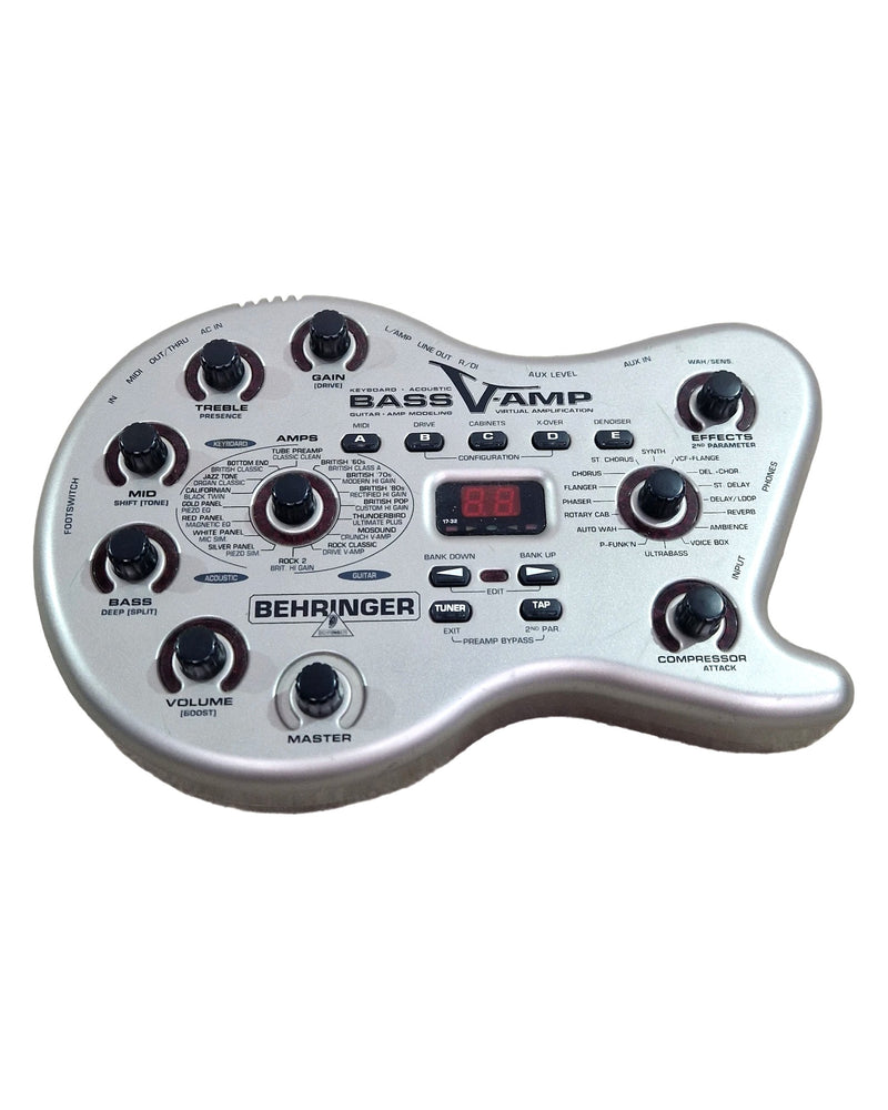 Behringer Bass V-Amp - Multi-Effects Pedal - Silver - Good w/ Soft Case & Power Supply - image 1