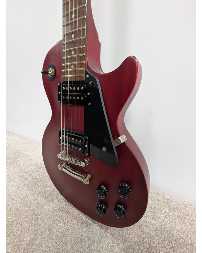 Epiphone Les Paul Studio - Electric Guitar - Satin Cherry Red - Good w/ Hard Case & Manuals - image 4