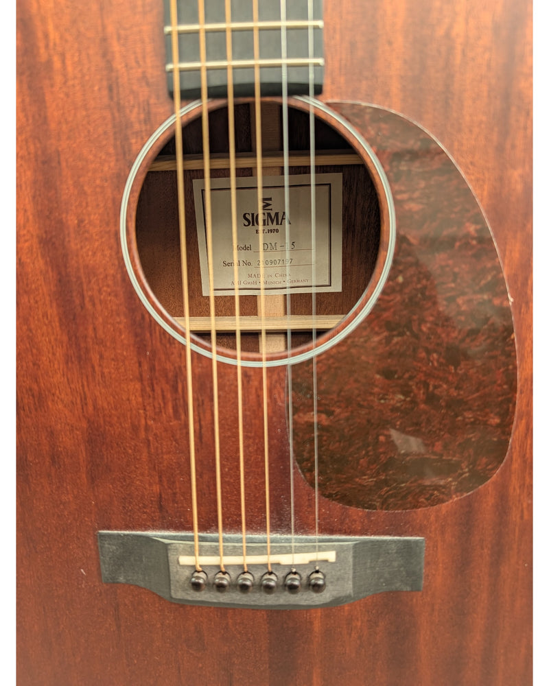 Sigma DM-15 - Acoustic Guitar - Natural - Very Good w/ Soft Case - image 3