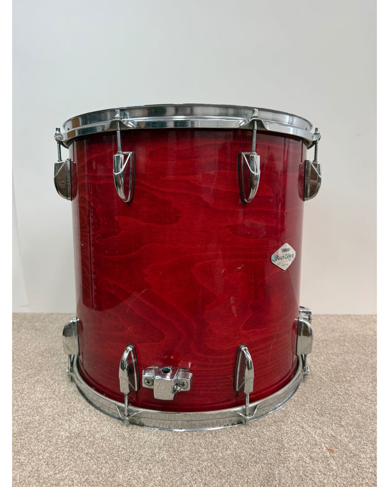 Yamaha Beech Custom Floor Tom 1990s - Acoustic Drum - Cherry - Fair w/ legs - image 4