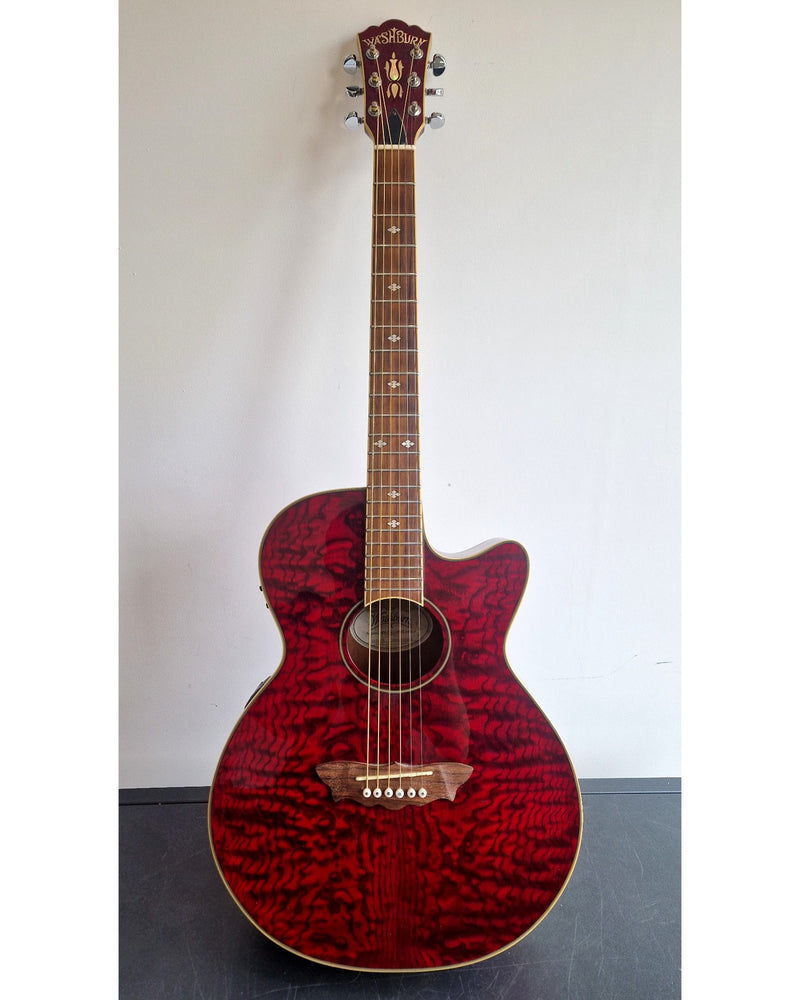 Washburn EA18TR Electro-Acoustic Guitar Red - Cutaway Design - Excellent - Refurbished - Image 3